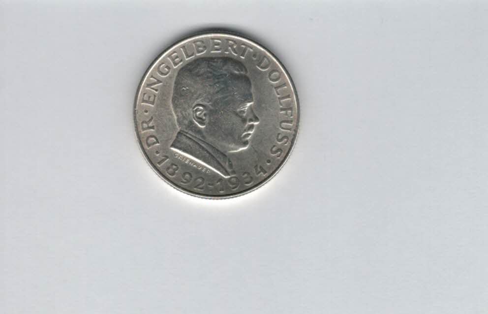  2 Schilling 1934 Engelbert Dollfuss 7,68g fein Ag 1. Rep Österreich Spittalgold9800 (2074/6   