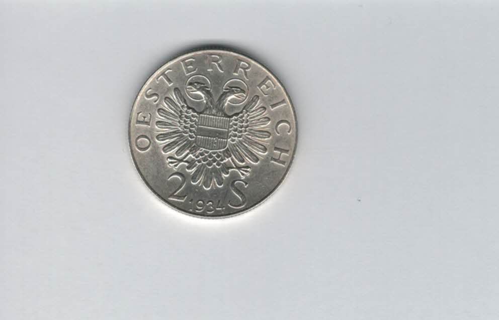  2 Schilling 1934 Engelbert Dollfuss 7,68g fein Ag 1. Rep Österreich Spittalgold9800 (2074/6   