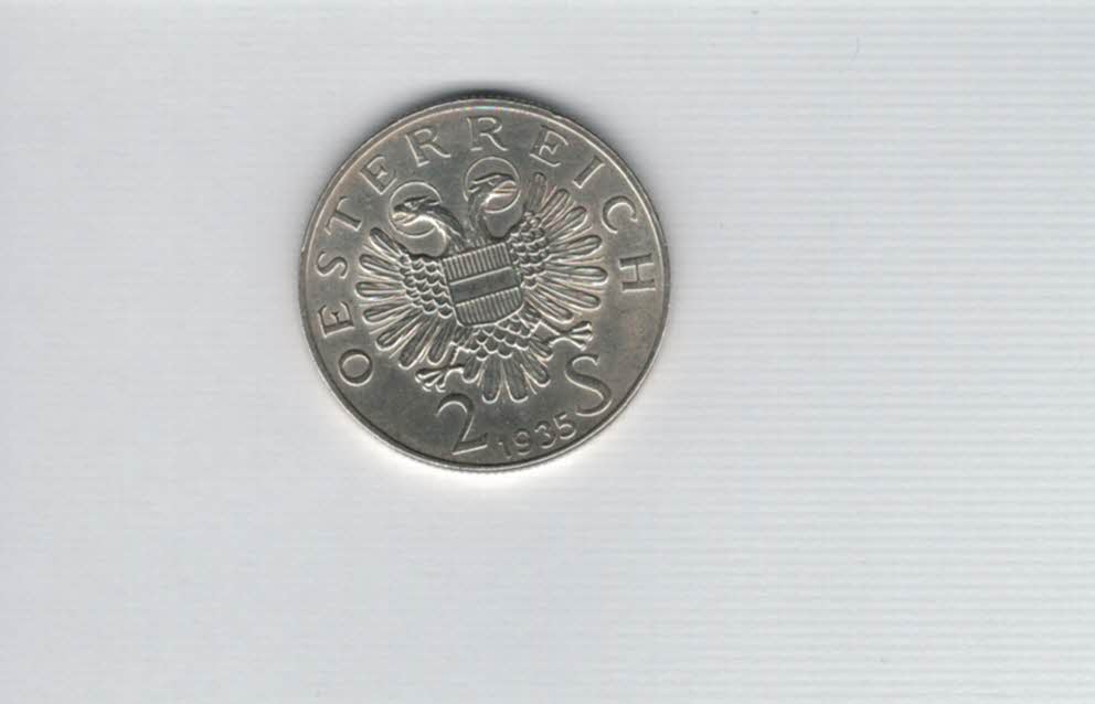  2 Schilling 1935 Karl Lueger 7,68g fein Ag 1. Rep Österreich Spittalgold9800 (2074/7   