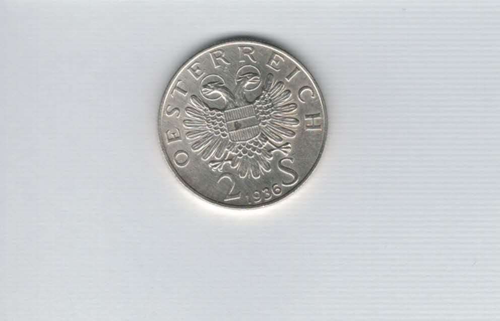  2 Schilling 1936 Prinz Eugen von Savoyen 7,68g fein Ag 1. Rep Österreich Spittalgold9800 (2074/8   
