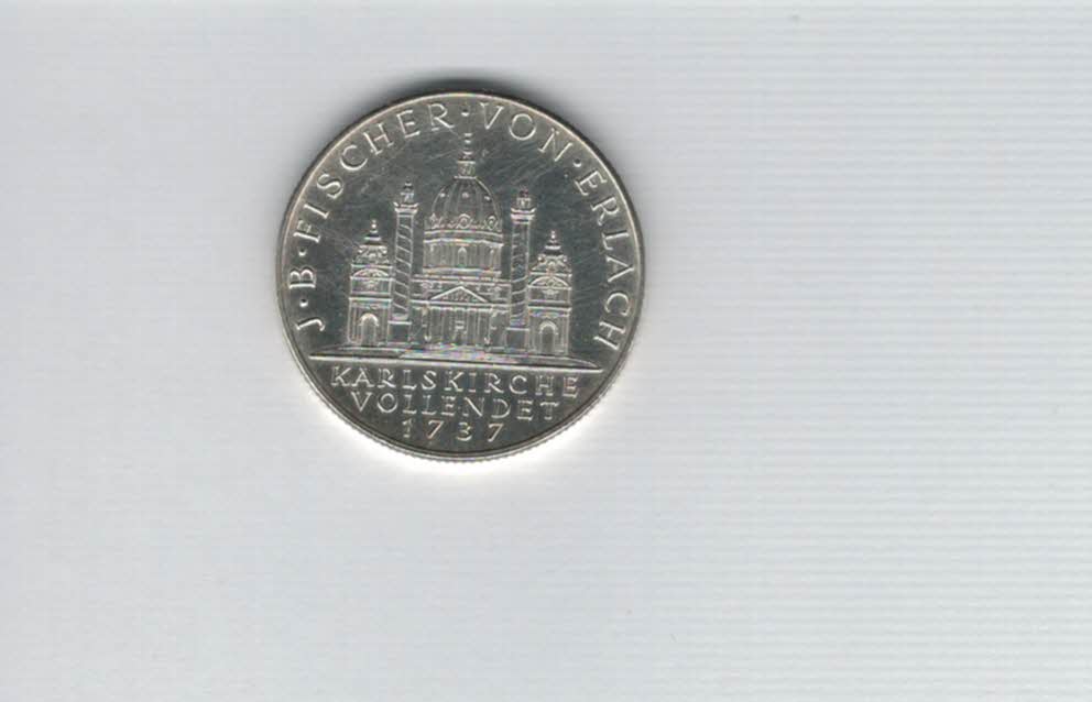  2 Schilling 1937 J.S. Fischer von Erlach 7,68g fein Ag 1. Rep Österreich Spittalgold9800 (2074/9   