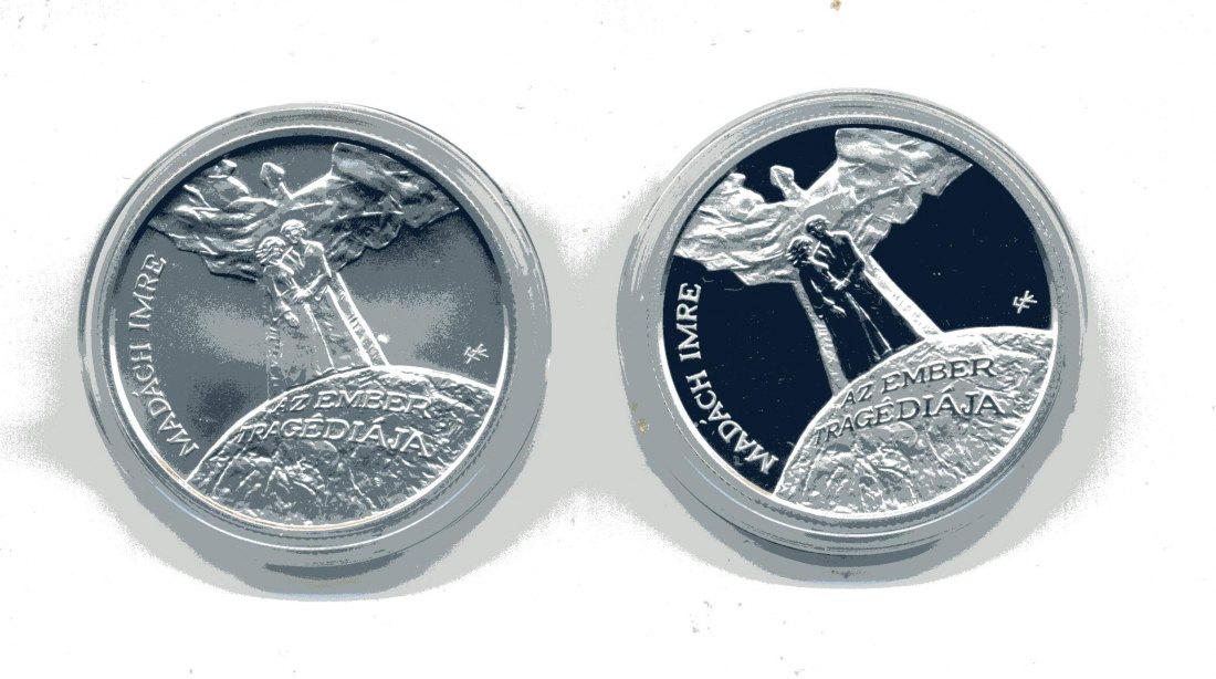  2 x 3000 Forint 2012 Imre Madach st+PP 40 Gramm Sterling Silber + 1x Zertifikat RAR   