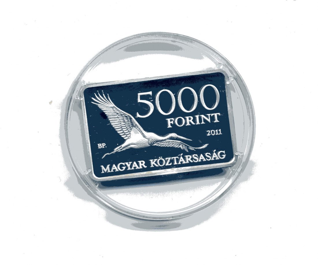  5000 Forint 2011 Donau Drau Nationalpark PP 31,46 Gramm Sterling Silber + Zertifikat RAR   