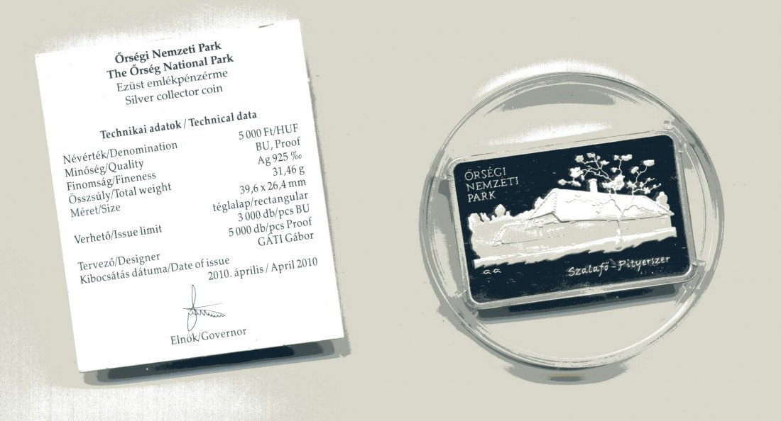  5000 Forint 2010 Orseg Nationalpark PP 31,46 Gramm Sterling Silber + Zertifikat RAR   