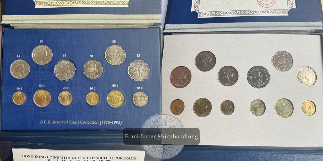  Hong Kong Collection 1997 Elizabeth II FM-Frankfurt Vollständiges Set Nominal ges.: 17,60$   