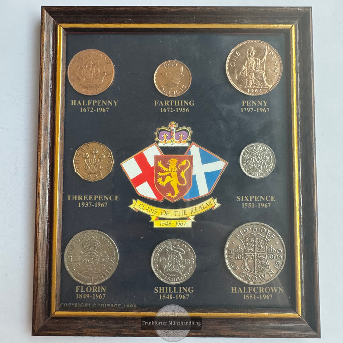  UK Coins of the Realm Set 1548-1967 diverse Jg. FM-Frankfurt Unedle Metalle   