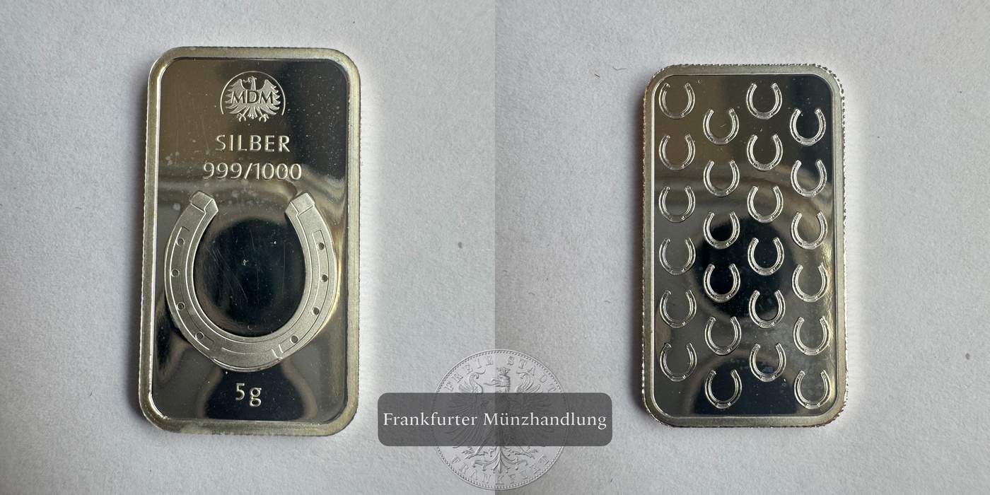  MDM Silberbarren 5g 0.999er ag FM-Frankfurt Feinsilber: 5g   