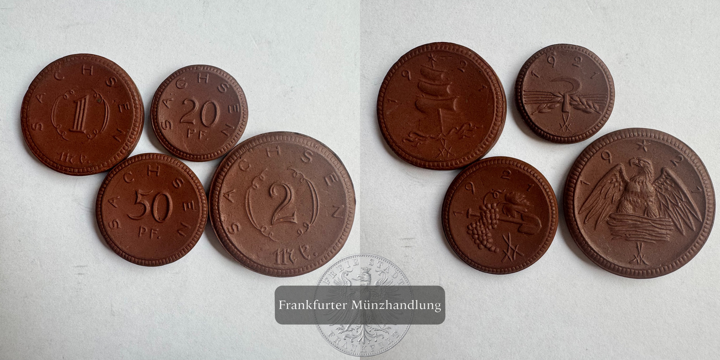  LOT: Deutschland Sachsen Porzellan FM-Frankfurt Gewicht: 11,17g   