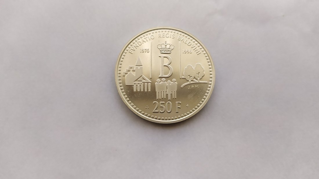  250 Francs 1996 Belgium. PROOF. 25000 Mintage.   