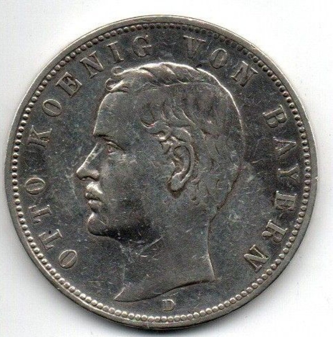  5 Mark König Otto von Bayern 1903   