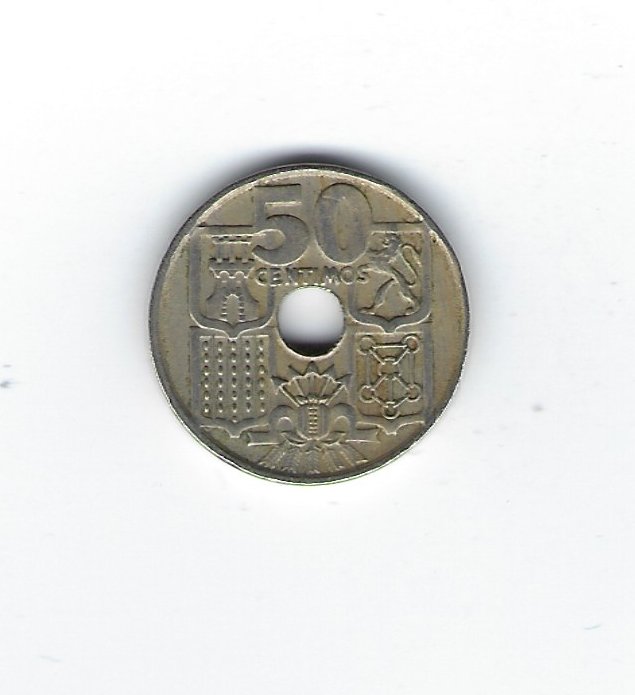  Spanien 50 Centimos 1949   