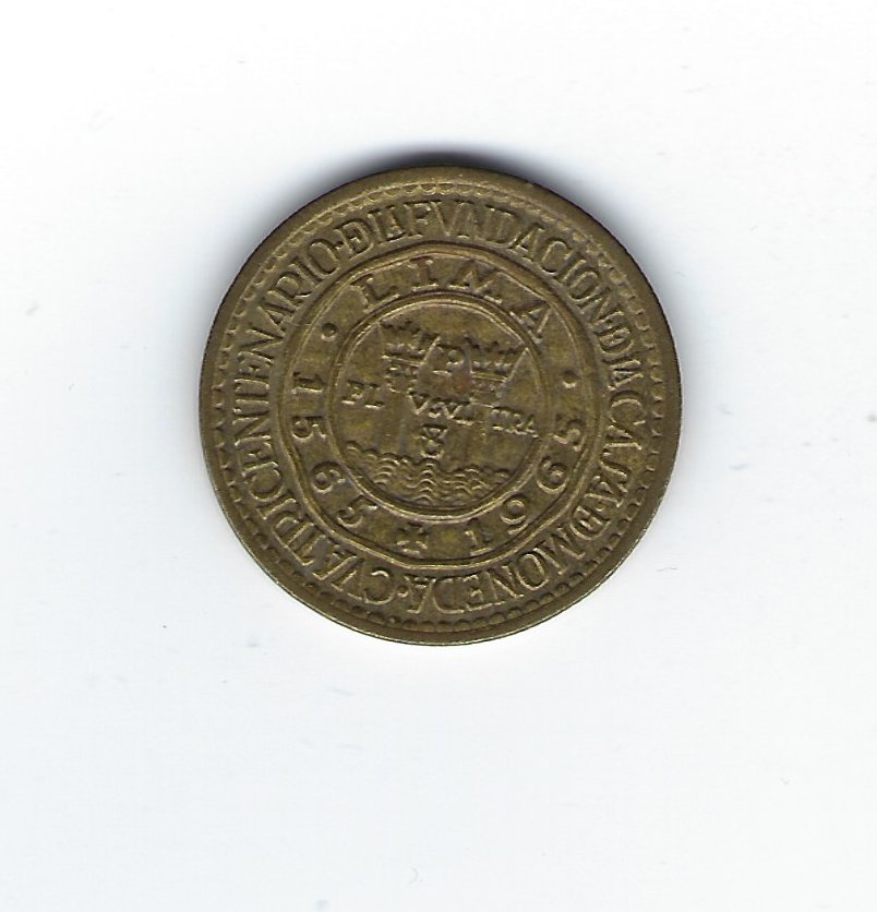  Peru 1 Sol de Oro 1965 400 Münzstätte Lima   