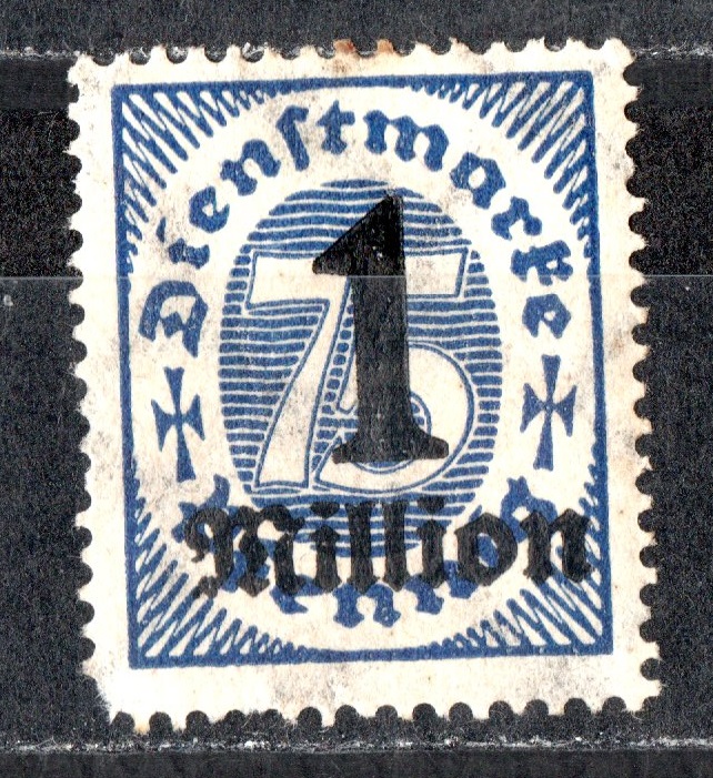  Dt. Reich 1923 Mi. 91 Dienstmarke/ siehe scan   