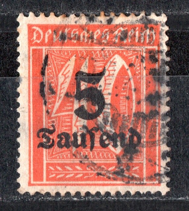  Dt. Reich 1923 Freimarke Mi.277 Echt gelaufen/ siehe scan   