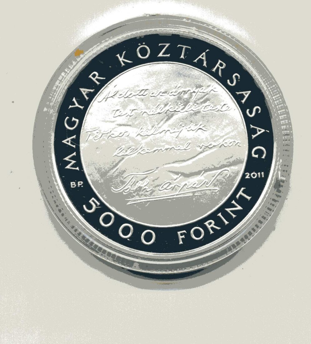  5000 Forint 2011 Arpad Toth PP 31,46 Gramm Sterling Silber   