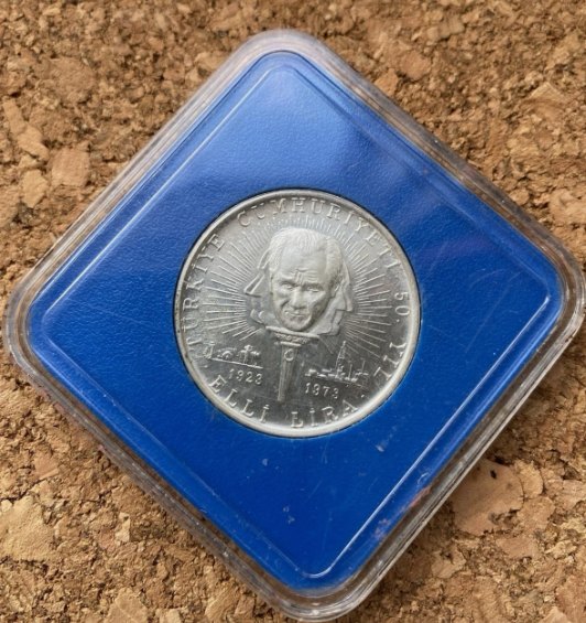  SILBER - 50 Lira  1973 Republik Türkei   