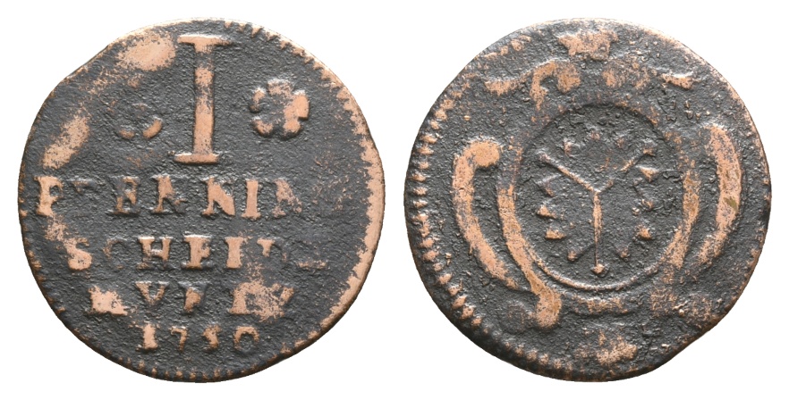  Altdeutschland; Kleinmünze 1750   