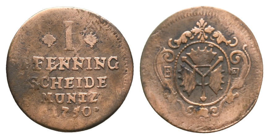  Altdeutschland; Kleinmünze 1750   