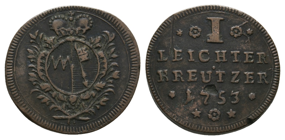  Altdeutschland; Kleinmünze 1753   