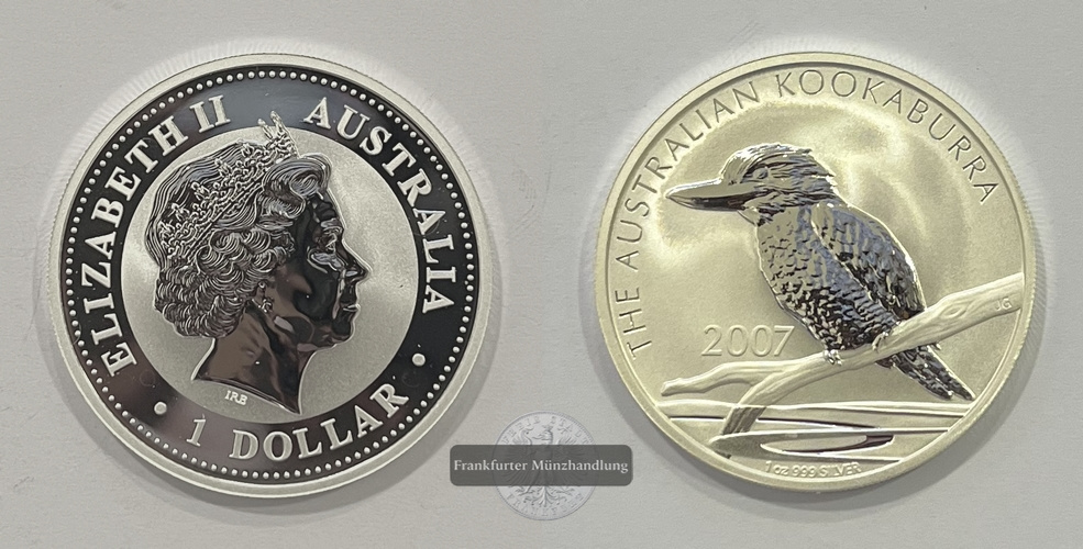  Australien 1 Dollar 2007 Kookaburra FM-Frankfurt KM#889 Feinsilber: 31,06g   