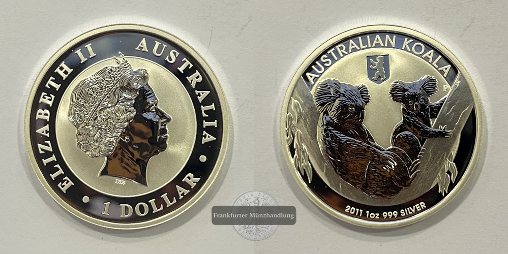  Australien 1 Dollar 2011 Koala  FM-Frankfurt KM#1689 Feinsilber: 31,1g   