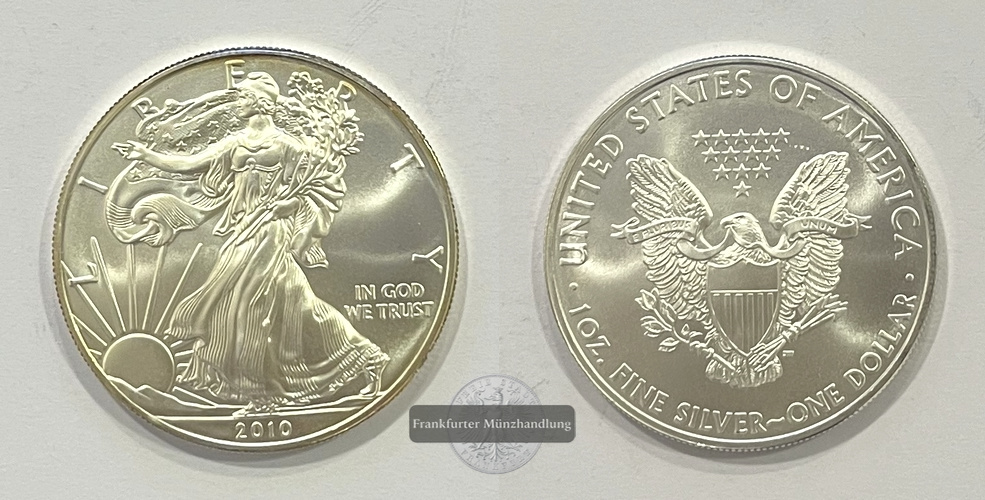  USA 1 Dollar 2010 Walking Liberty  KM#273  FM-Frankfurt Feinsilber: 31,1g   