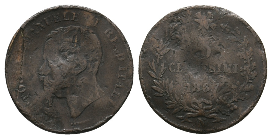  Ausland; Italien; Kleinmünze 1867   