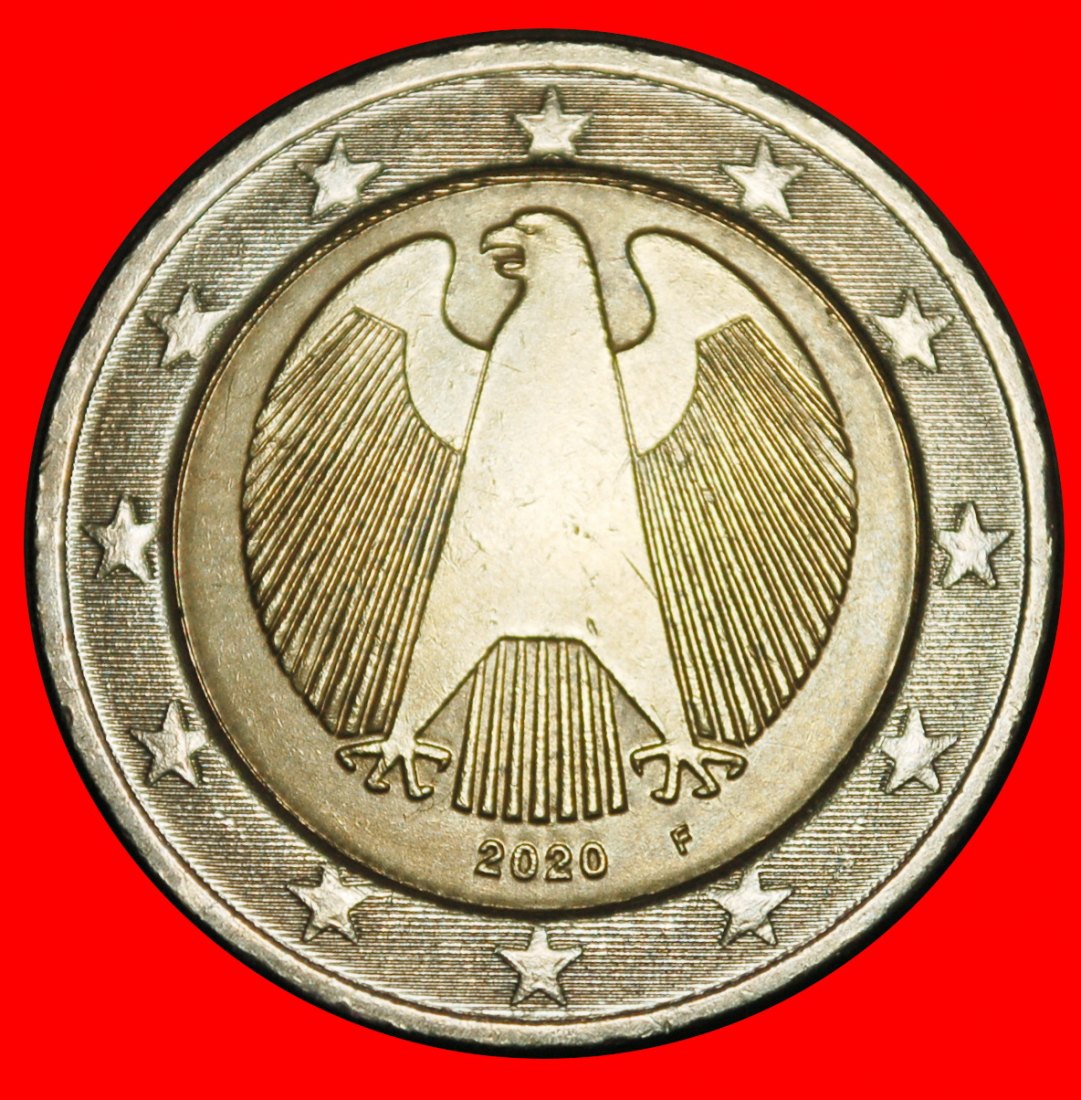 Ⰺ NON-PHALLIC TYPE (2008-2025): GERMANY ★ 2 EUROS 2020F BADEN-WUERTTEMBERG! ★LOW START ★ NO RESERVE!
