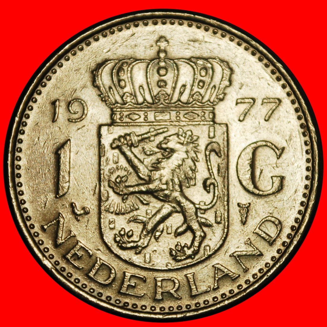 Ⰺ PORTRÄT RECHTS (1954-1980):NIEDERLANDE★1 GULDEN 1977! JULIANA (1948-2004) III2 E r2★OHNE VORBEHALT