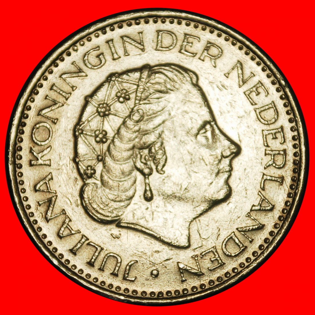  Ⰺ PORTRÄT RECHTS (1954-1980):NIEDERLANDE★1 GULDEN 1977! JULIANA (1948-2004) III2 E r2★OHNE VORBEHALT   