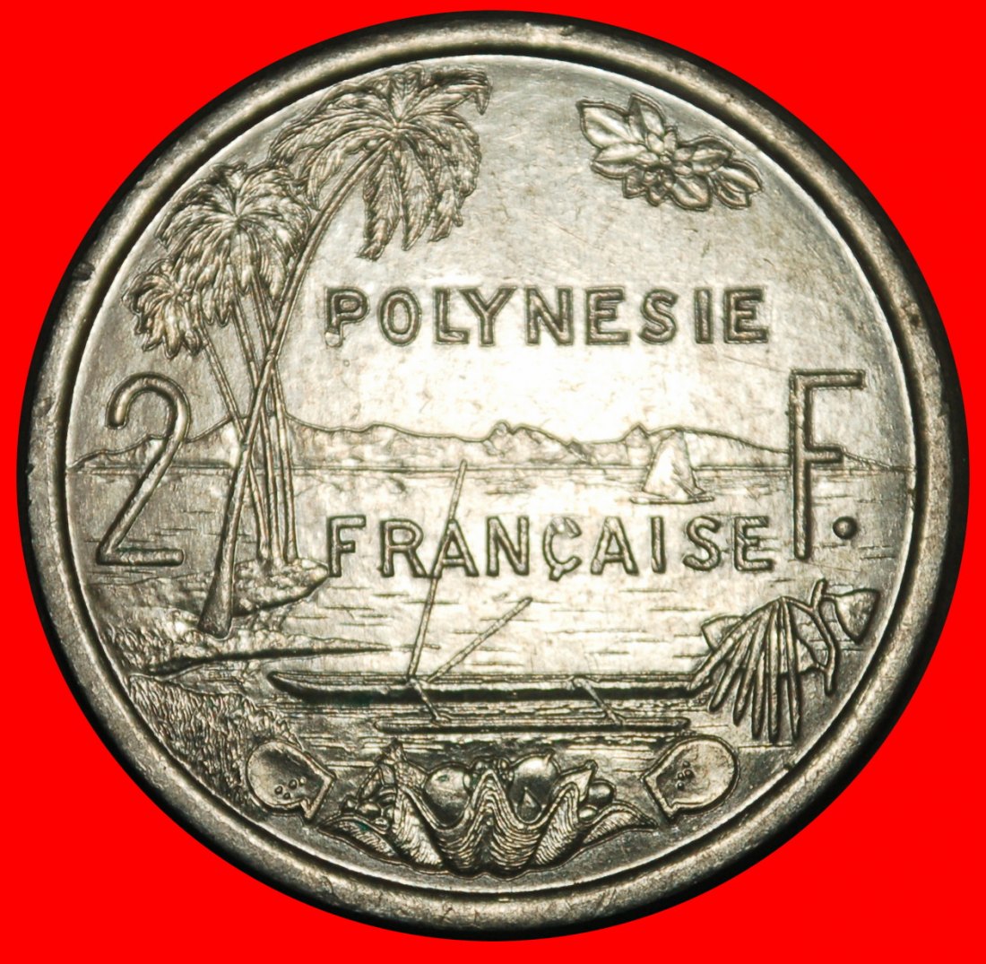  Ⰺ FRANCE SHIPS with IEOM (1973-2020): FRENCH POLYNESIA★ 2 FRANCS 1998 TYPE I★LOW START ★ NO RESERVE!   