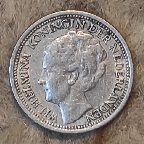  Niederlande 10 Cent 1937, SILBER   