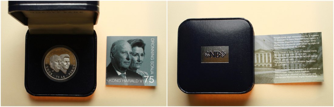  Norwegen: Harald V., 200 Kroner 2014, 1/2 Unze Feinsilber, siehe unten!   