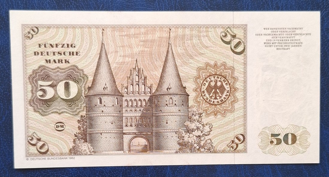  DEUTSCHLAND (BRD) 50 Deutsche Mark 1980, Austauschnote, prefix YE, Ro. 288b, bfr   