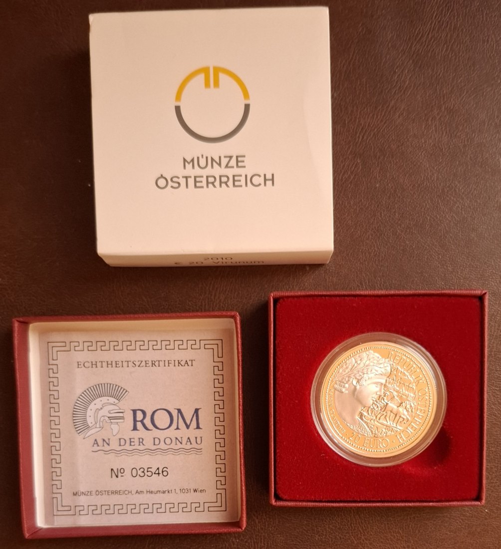  20 SILBER EURO 2010, VIRUNUM, in Original-Set der Österreich Münze, Zertifikat   