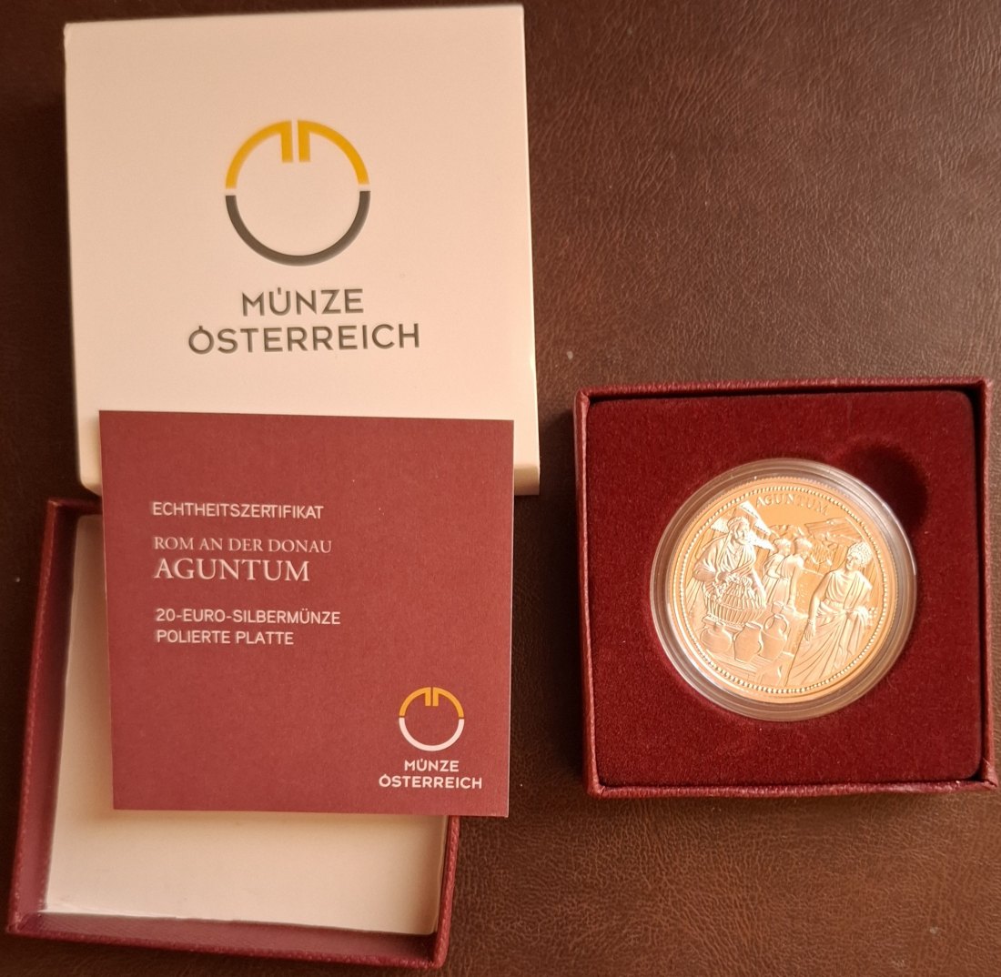  20 SILBER EURO 2011, AGUNTUM, in Original-Set der Österreich Münze, Zertifikat   