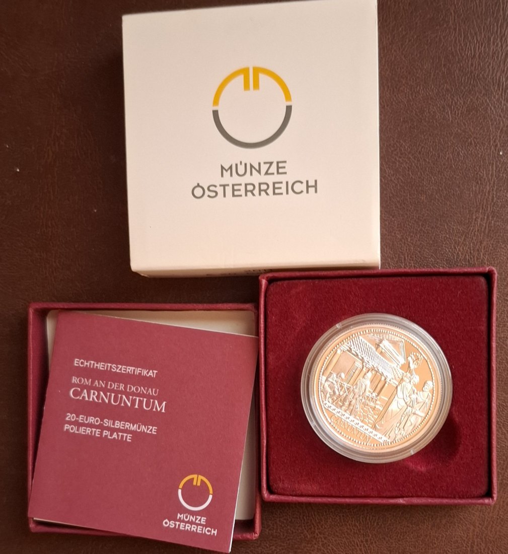  20 SILBER EURO 2011, CARNUNTUM, in Original-Set der Österreich Münze, Zertifikat   