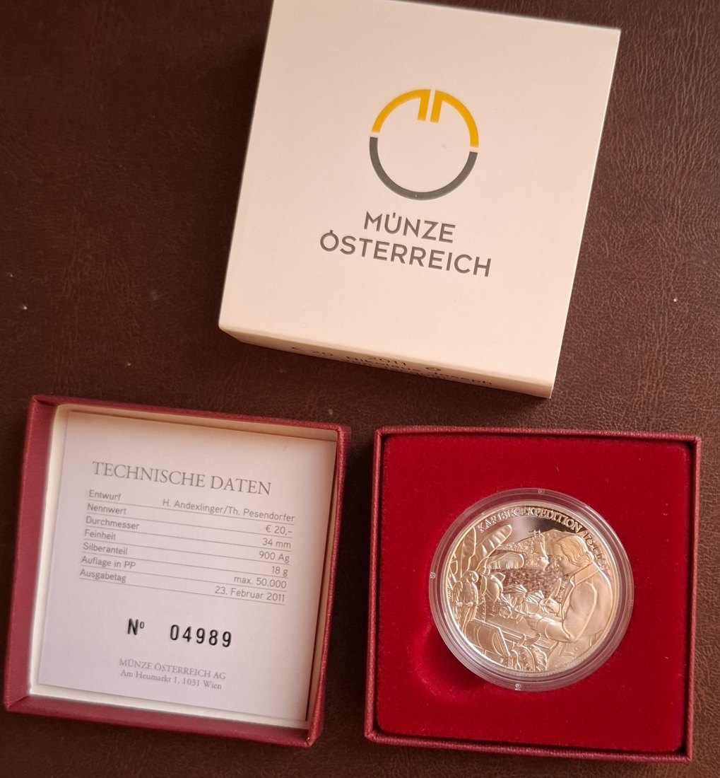  20 SILBER EURO 2011, JACQUIN, in Original-Set der Österreich Münze, Zertifikat   