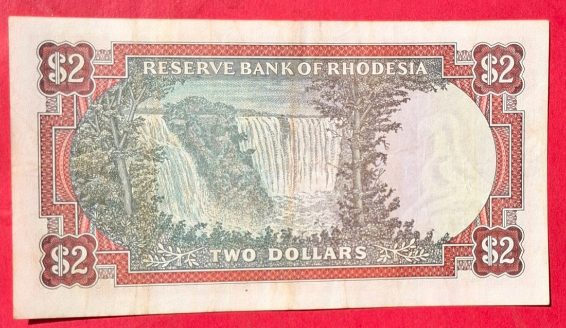  RHODESIA 2 Dollars 1979, prefix K176, Wz. Bird, Erhaltung II-   