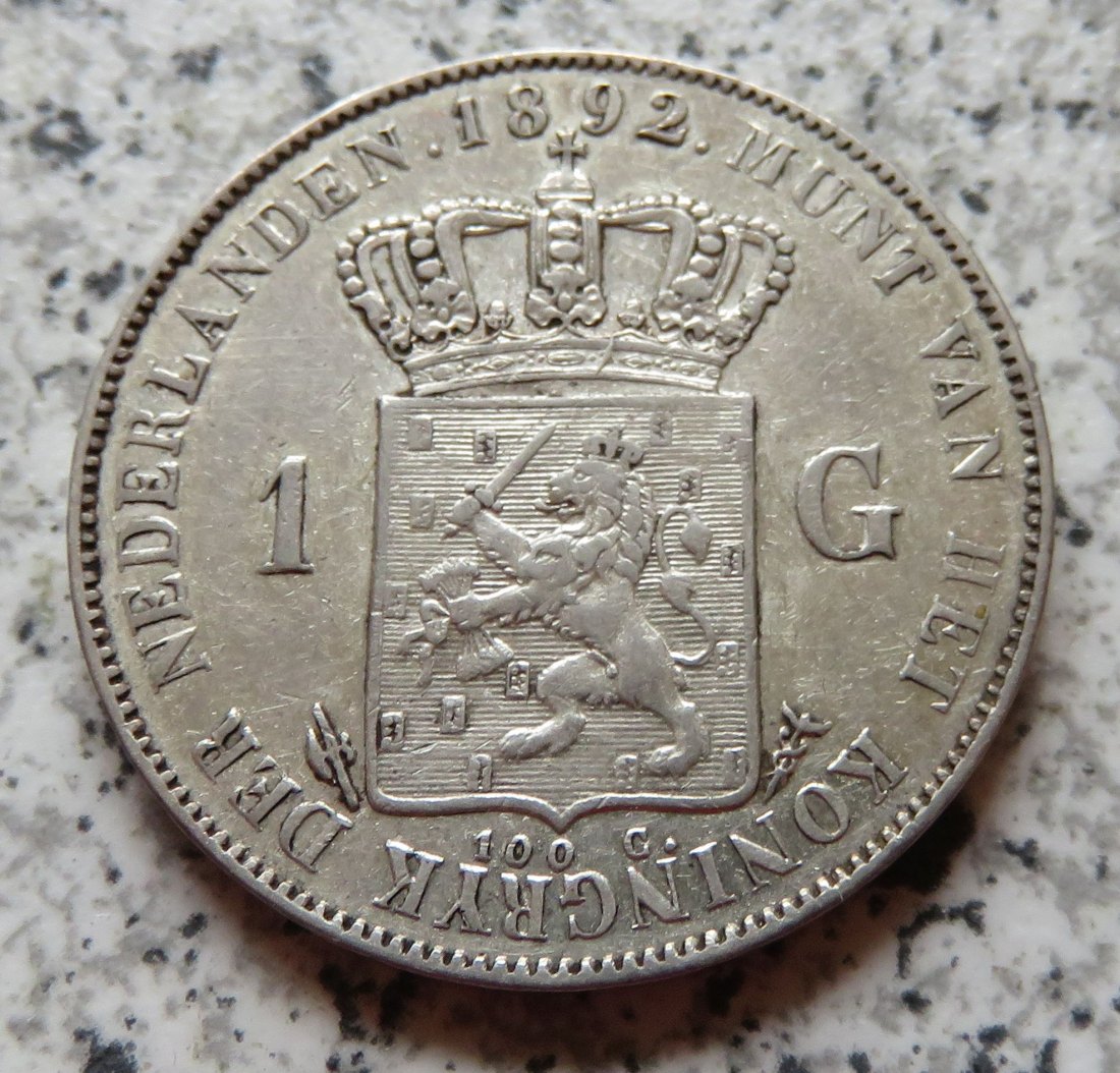  Niederlande 1 Gulden 1892   