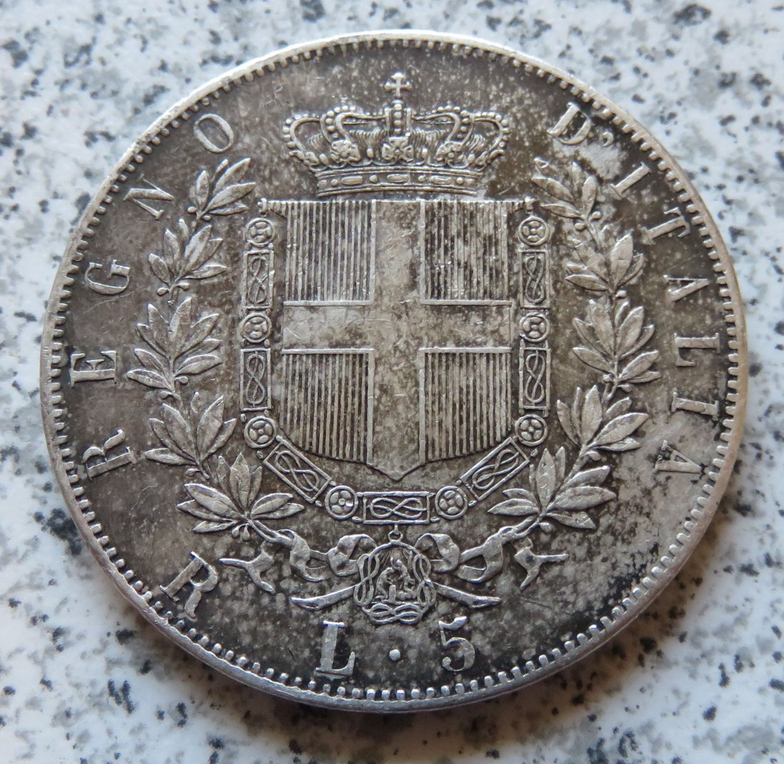  Italien 5 Lire 1876 R   