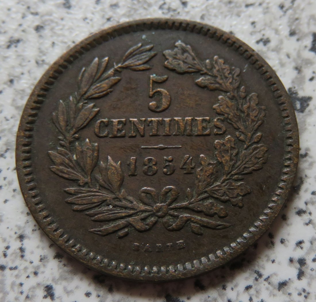  Luxemburg 5 Centimes 1854   