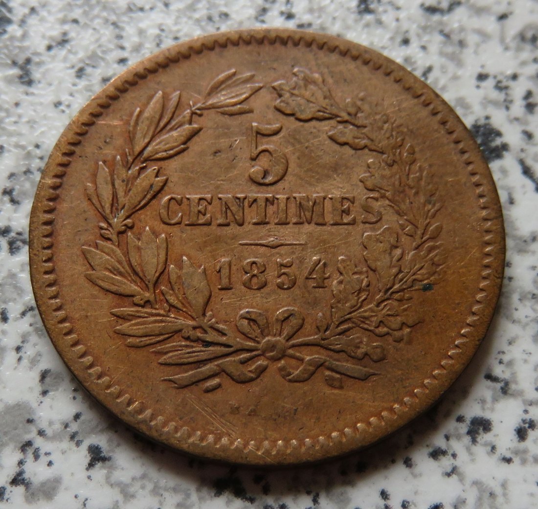  Luxemburg 5 Centimes 1854   