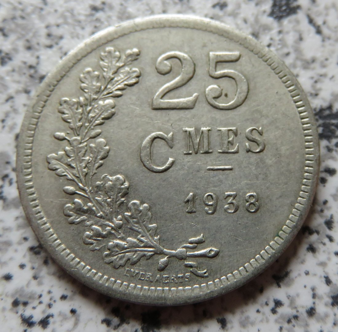 Luxemburg 25 Centimes 1938   
