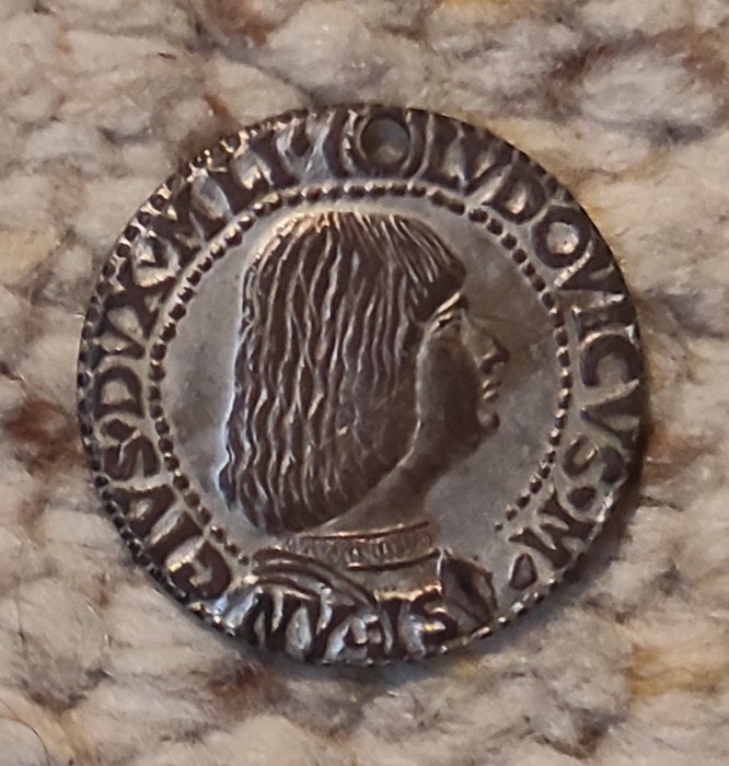  z062: Token Ludovicus, italienische Ausgabe mit Loch für Kette   