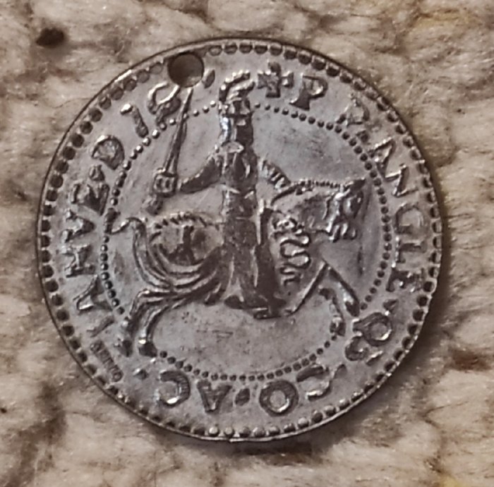  z062: Token Ludovicus, italienische Ausgabe mit Loch für Kette   