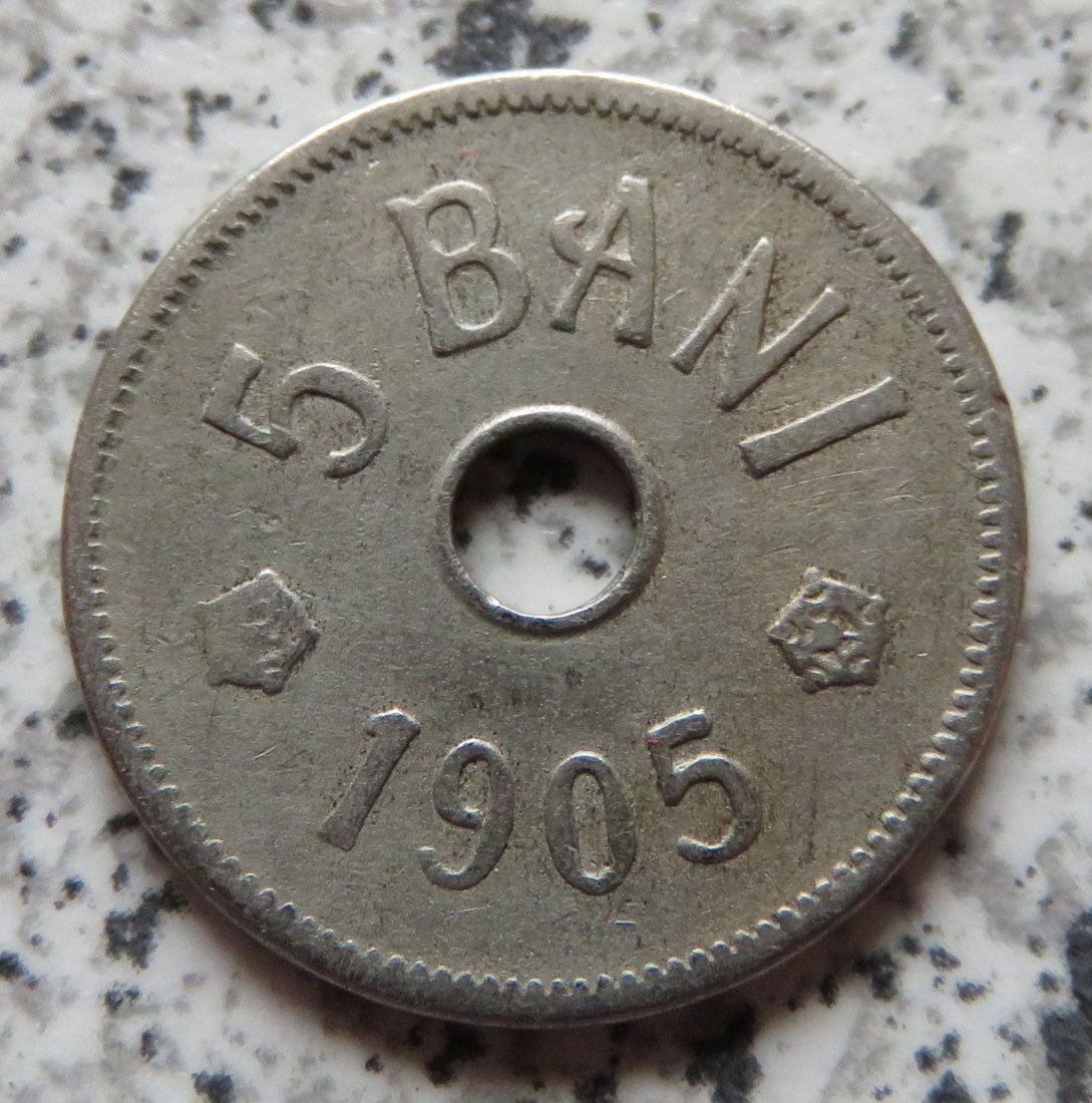  Rumänien 5 Bani 1905   