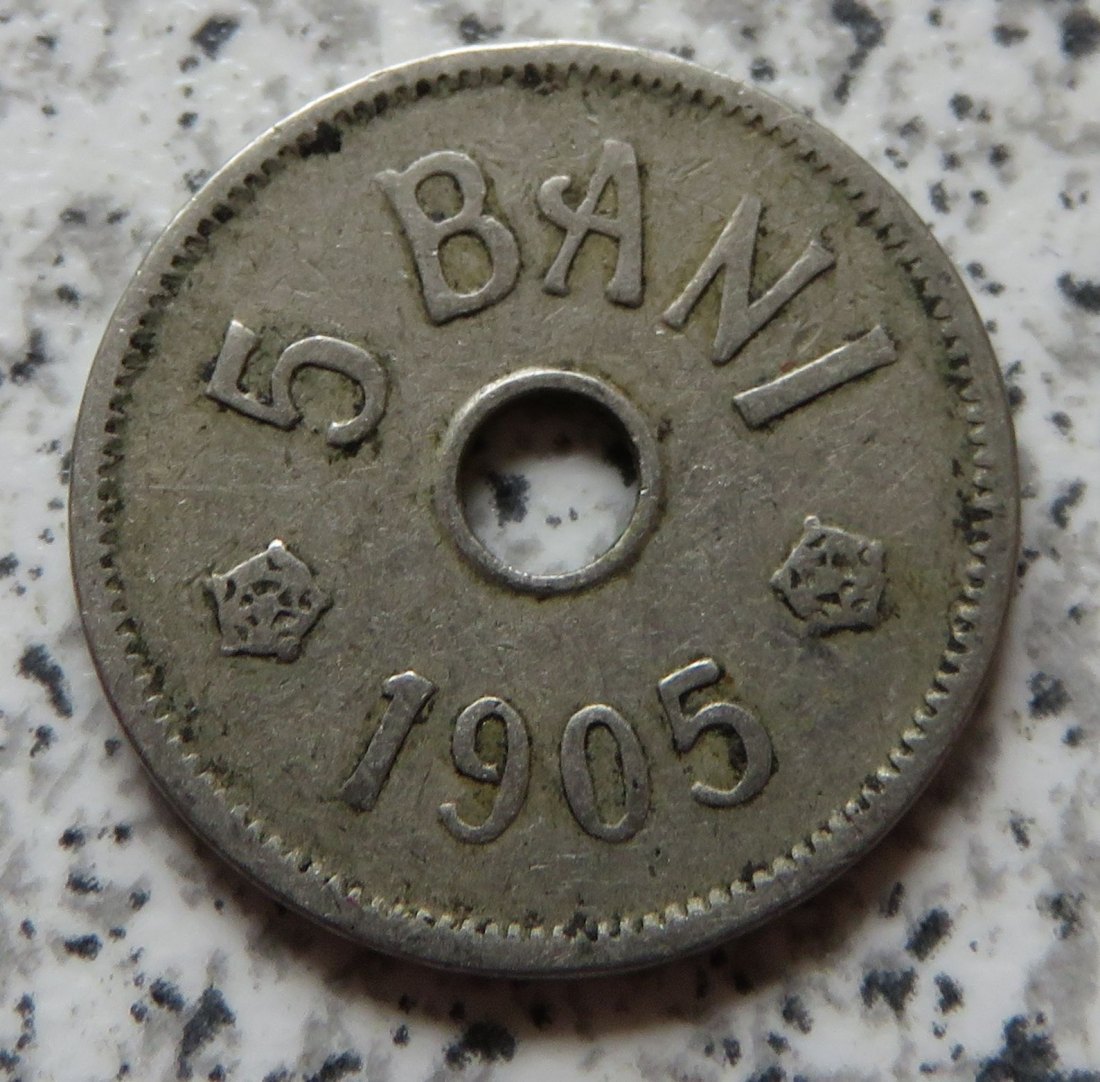  Rumänien 5 Bani 1905   