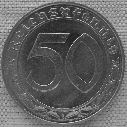  3. Reich, 50 Rpf 1938 J   