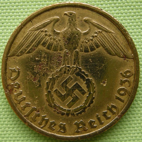  3. Reich, 10 Rpf 1936 E   